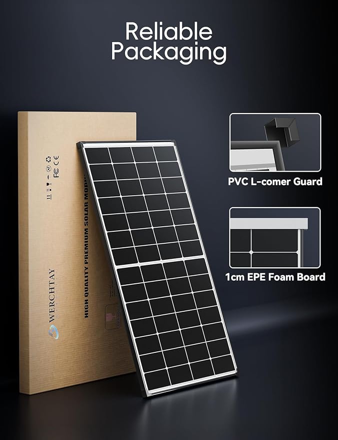 880 Watt Solar Panel,25.4% High Efficiency Perovskite Solar Cells,10BB Hidden Busbar Technology,12v/24v Solar Panels for Off-Grid Systems, RV, Boat, Cabin, Backup Power