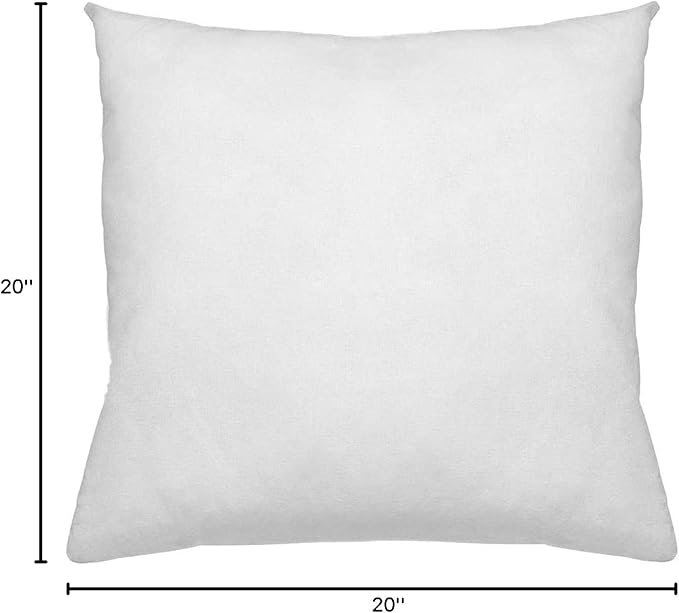 Digital Decor Premium Throw Pillow Inserts Sham - Decorative White Square Form Pillow Inserts - Perfect for Bedroom, Sofa & Couch (1 Pack)