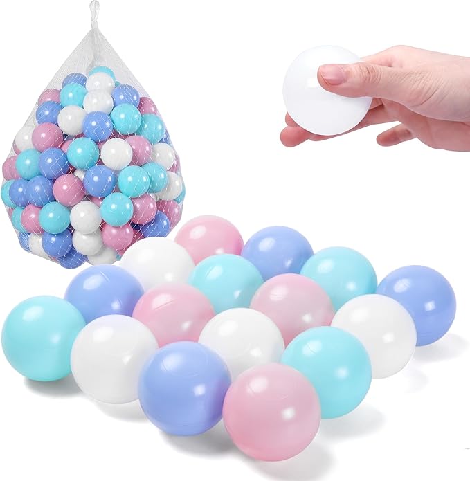 TRENDPLAY Plastic Balls for Ball Pits - Hollow Balls- Safe and Exciting Playtime - Perfect for Baby Pools, Birthday Party Decoration