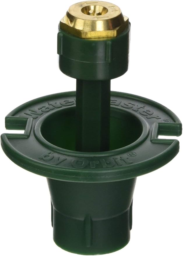Orbit 54029 Plastic Pop-Up Flush Head Sprinkler with Brass Quarter Pattern Spray Nozzle