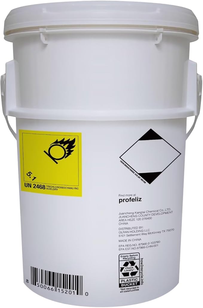 PROFELIZ Chlorine Tablets 3 Inch for Swimming Pools, Kills Bacteria and Stops Algae, Slow Dissolving,Exclusive Protective Packaging,Pool Chlorine Tablets,40lbs