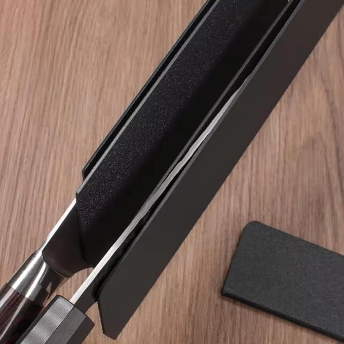 Premium Rolling Knife Sharpener - Sharpening Kit with 4 Angle System & 4 Stones - Aluminum Body with Guard - Case Included