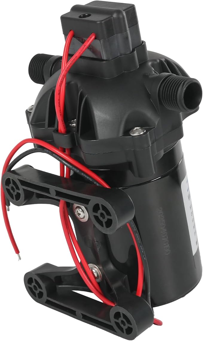 4.0 GPM 12V DC 45 PSI Revolution Water Pump with Pressure Switch Compatible with Camper, RV, Shower, Sprayer