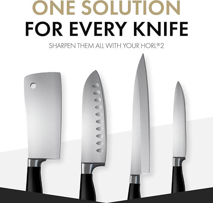 HORL 2 Walnut Rolling Knife Sharpener Engineered in Germany for Straight Edge and Leather strop