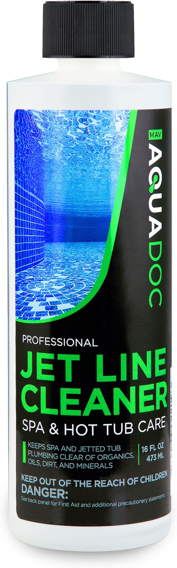 MAV AquaDoc Spa Jet Cleaner - Jet Line Cleaner for Hot Tubs & Jetted Tubs - Fast Acting Spa Flush (1 Pint)