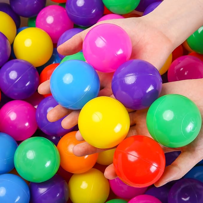 TRENDPLAY Plastic Balls for Ball Pits - Hollow Balls- Safe and Exciting Playtime - Perfect for Baby Pools, Birthday Party Decoration