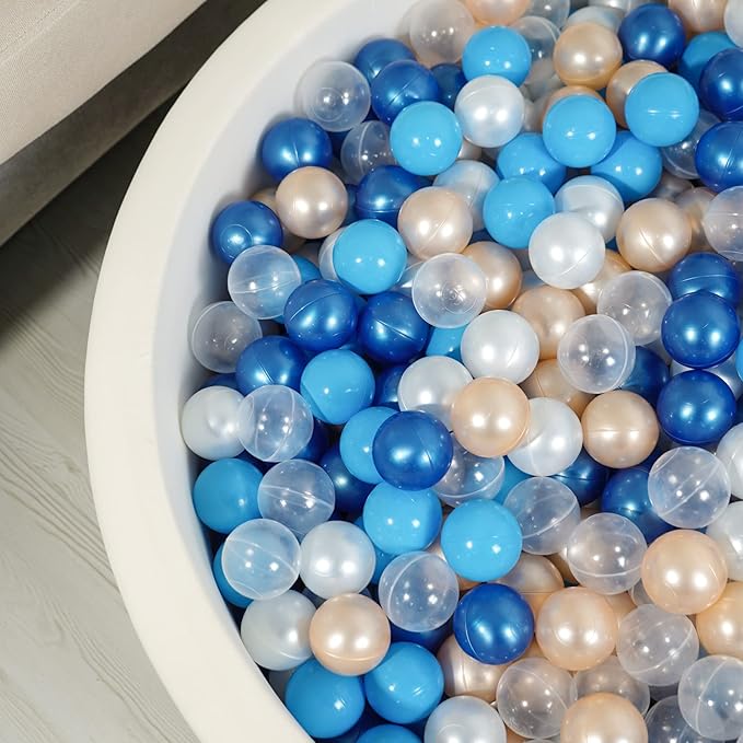 TRENDPLAY Plastic Balls for Ball Pits 2.2 Inch, Pack of 50 100 200 500 Hollow Balls, Perfect for Toddler Baby Pools,Party,Festival Decoration