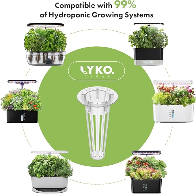 LYKOCLEAN Gourmet Herb Seeds Pod Kit for AeroGarden, idoo, Ahopegarden, MUFGA Hydroponics Garden, 350+ Seeds, Include Cilantro, Basil, Parsley, Mint, Liquorice(18-Pods)