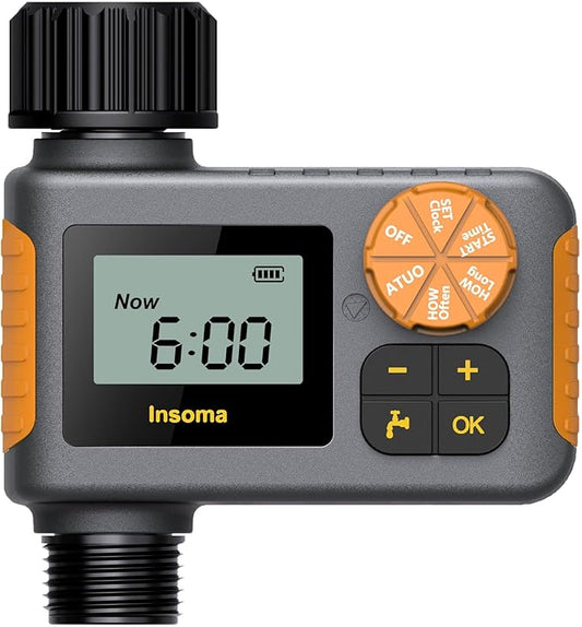 Sprinkler Timer, Hose Timer for Watering, Programmable Water Timer with Rain Delay/Manual/Automatic Irrigation System, Outdoor Garden Hose Faucet Timers for Yard Lawn