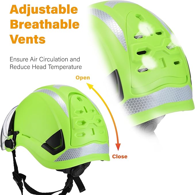 SAFEYEAR Forestry Hard Hat, Cap Style Chainsaw Safety Helmet with 4 Point Ratchet Suspension for Women & Men, with Adjustable Ear Muffs & Face Shield Visor, Neck Shade,Anti Impact Work Gloves