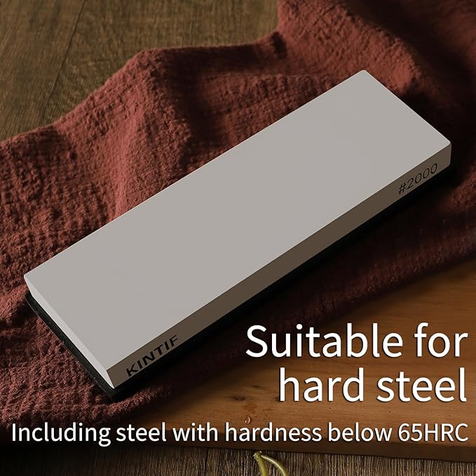 Whetstone Knife Sharpening Stone Medium Grit #2000, Strong grinding power, Splash and go, Cuts fast, Not clog, Whetstone knife sharpener, Sharpening Stones for Knives