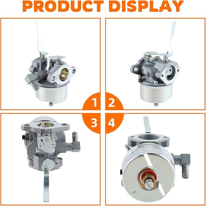 H35 Carburetor 632114 with Fuel Filter Fuel Line for Tecumseh H35 4 Cycle Horizontal Engine for Toro 38035 Snow Blower Carburetor Replacement