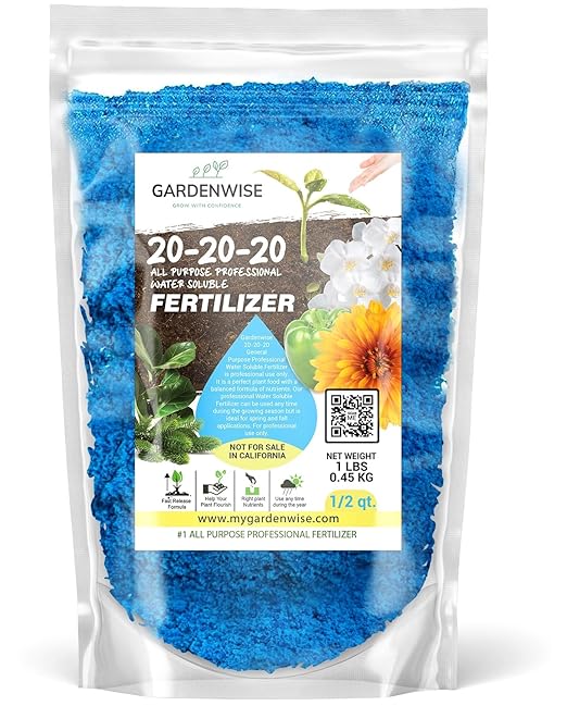20-20-20 Water-Soluble Fertilizer โ Powder for Liquid Plant Food for Indoor & Outdoor Plants, Orchids, Vegetables, Lawns, Flowers โ 20 20 20 Fertilizer 1/2 Quart (1 lb)