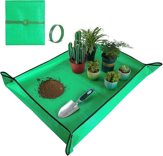 Large Repotting Mat for House Plants Transplanting Control Mess 39.5"x 31.5" Portable Potting Tray Planting Gardening Mat Garden Gifts for Women Men Pant Gifts for Plant Lovers