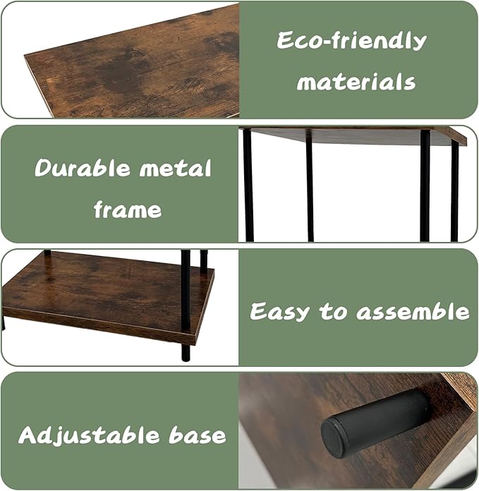 2 Tier Metal Sturdy Heavy Plant Stand, Narrow Plant Stand Indoor and Outdoor L19.68 x W11.81 x H27.55 inch, Capacity & Heavy Duty Construction