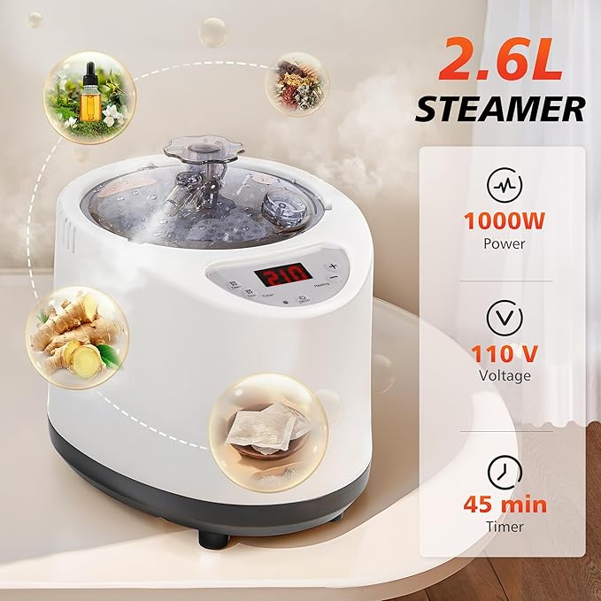 Portable Sauna Box, Personal Steam Sauna for Home with Steamer, Remote Control, Folding Chair and Mat, Portable Steam Sauna Tent, Home Spa for Relaxation(Gray)