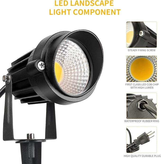 Halloween Black Lights Spot Lights,12W IP65 Waterproof Black SpotLights,LED Outdoor Garden SpotLighting for Parties Entertainment Houses(6 Pack