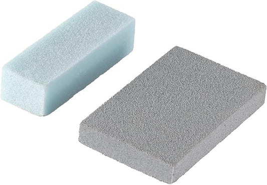 Wazakura 2PCS Cleaning Tool Sap and Rust Eraser Set for Blades, Garden Scissors, Bonsai Tools, Made in Japan Medium and Soft Grade Stain Remover Kit - 2PCS Medium and Soft Grade Sap Rust Eraser Set