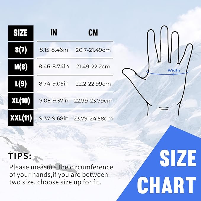 HANDLANDY Waterproof Work Gloves for Cold Weather, Insulated Winter Freezer Work Gloves with Grip for Men & Women