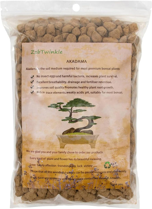 20 lb Japanese Super Hard Akadama Bonsai Tree Soil(Large Grain 12-18mm) for Medium - Large Bonsai Trees and Bonsai Plants, Bonsai Subsoil