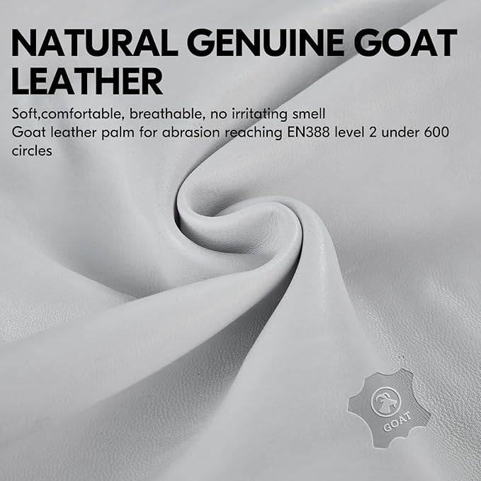 Vgo... 1Pair Chainsaw Gloves, 12-Layer Chainsaw Protection on Left Hand Back,Goat leather Work Gloves, Mechanic Gloves