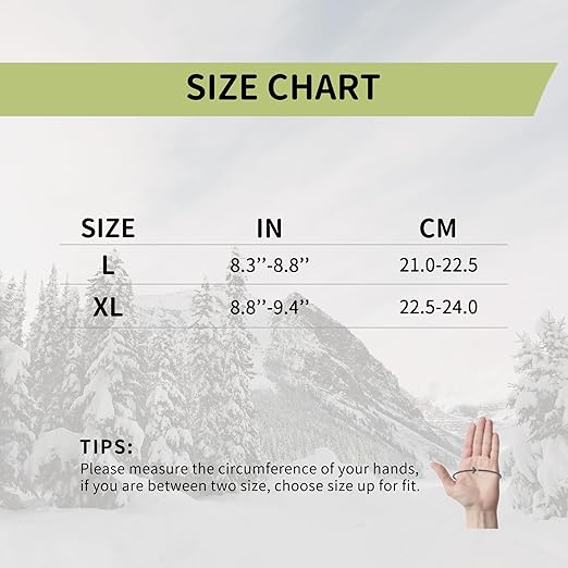 HANDLANDY Waterproof Insulated Work Gloves, 3M Thinsulate Thermal Winter Gloves for Men Women Touch Screen, Warm Ski Snowboard Cold Weather Gloves (Camo, Large)