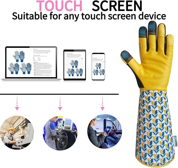Gardening Gloves for Women and Men, Thorn Proof&Puncture Resistance Garden Gloves,Gauntlet Gloves,Gifts