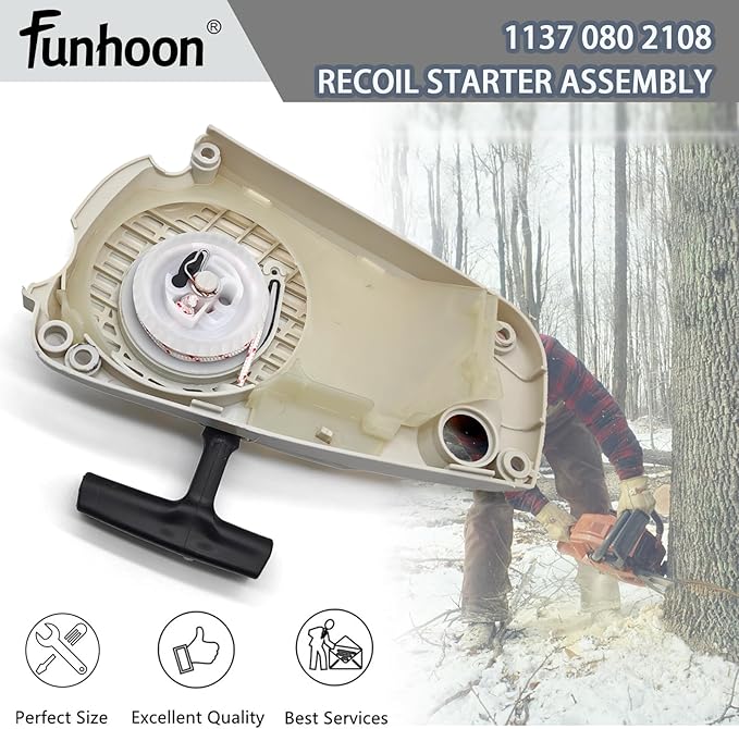 1137 080 2108 Recoil Starter Assembly for Stihl MS191T MS192T MS192TC MS193T Chainsaws Replaces 1137 080 2100