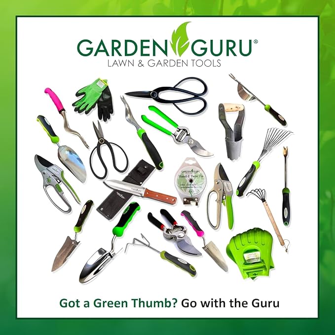 GARDEN GURU Ergonomic Garden Snips Clippers – Professional Hand Pruner Pruning Shear with Comfort Grip Handles for Gardening Trimming and Yard Work – High Carbon Steel (2 Pack)