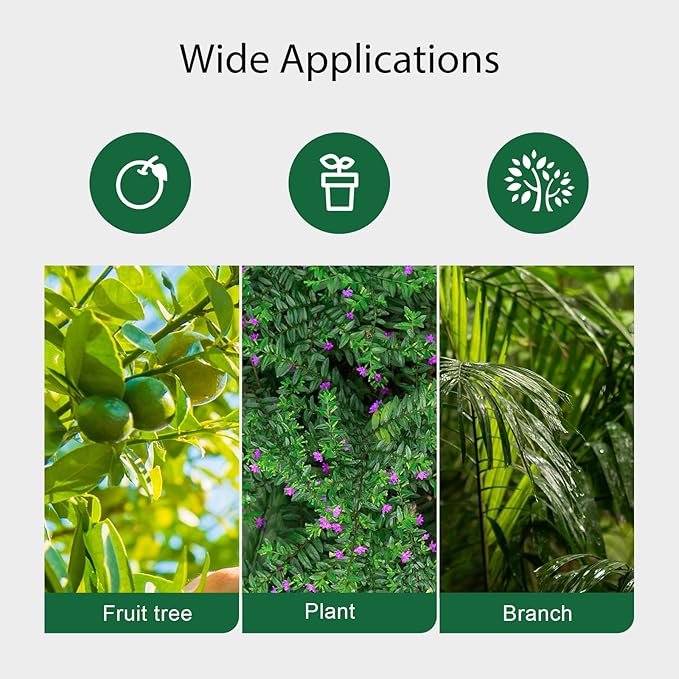 GROWNEER 1 Packs Trimming Scissors Teflon Coated Non Stick Blades Pruning Shears Gardening Hand Pruning Snips with Straight Stainless Steel Precision Blade