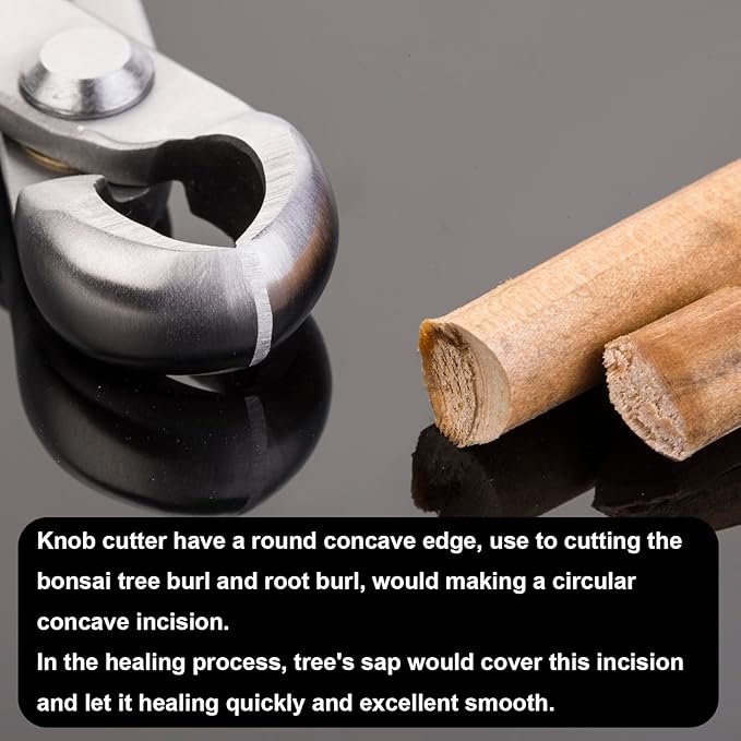 Bonsai Knob Cutter Round Edge Cutter Professional Grade Branch Cutter Alloy Steel Bonsai Tools Equip With Tool Bag (MT-KC-180)