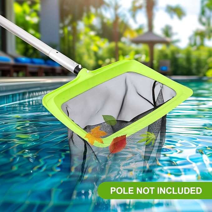 Sepetrel Swimming Pool Leaf Skimmer Net,Fine Nylon Mesh & Reinforced Frame Deep Rake Net,Cleaning Supplies and Accessories, (Pole Not Included)