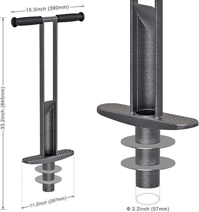 Dolibest Bulb Planter Tool with Soft Rubber Grip, Weeding Tool with Adjustable Depth (2-4-6''), Sod Plugger with Centre Auto Dump Design- The Ultimate Gardening Tool for Planting Bulbs and More