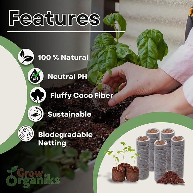 200 Pcs (3.5mm) Peat Pellets for Seedlings, Compressed Seed Starting Plugs Pallet Potting Soil Block, Seed Starter Pellets Soil Pods for Planting Flowers, Herbs, and Vegetables