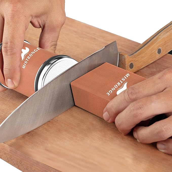 Kitchen Knife Sharpener tool with 15° & 20° Magnetic Angles, Professional Rolling knife Sharpener kit for Chefs, Ceramic & Stainless Steel Blades, Easy to Use,Gift for Home Cooks