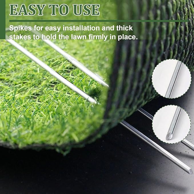 U-Type Turf Staples for Artificial Grass, 6 Inch Garden Stakes Galvanized Landscape Staples, Proof Sod Pins Stakes for Securing Yard Fences Weed Barrier Outdoor Wire Cords Tents Tarps (100 Pcs)
