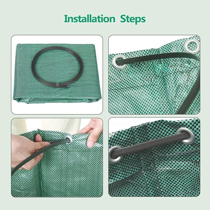 CFH-ALLEZ 1 Pair Lawn Claws Garden Leaves Cleaning Trash Leaf Scoop Collect + 1 Packs 72 Gallons Garden bag Reusable Garden Garbage Bag (Yellow)
