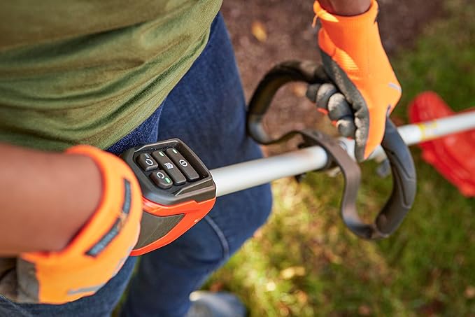 Husqvarna 220iL Cordless String Trimmer with 4 Ah Battery and Charger, 16-Inch Straight Shaft Electric Weed Eater with Dual-Direction Trimmer Head to Change Cutting Direction
