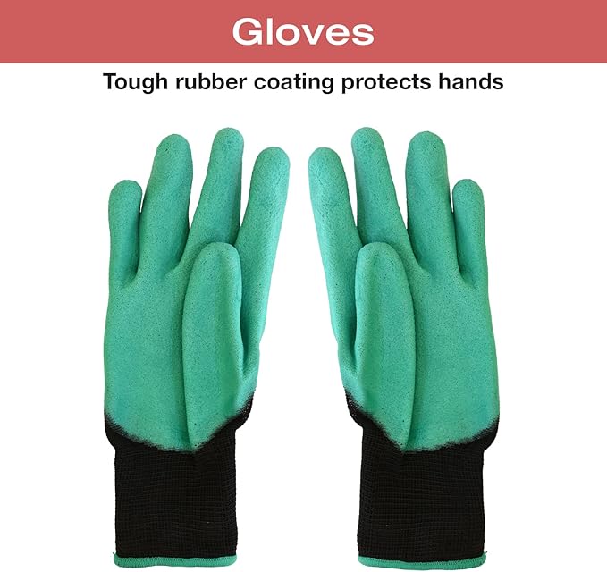 Excello 4-Pack 72 and 63 Gallon Reusable Heavy Duty Gardening Waste Bag Set with Gloves (Black)