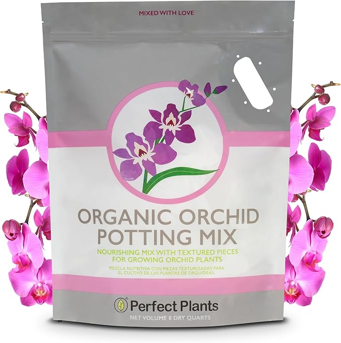 All Natural Orchid Potting Mix by Perfect Plants - 8 Quarts Special Blend for Proper Root Development on All Orchid Plant Types
