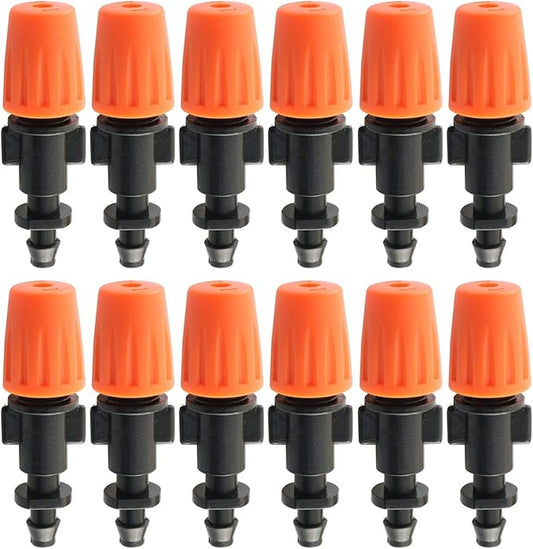 DGZZI Drip Irrigation Misting Nozzles 12PCS Adjustable Garden Sprinkler Head Atomizer