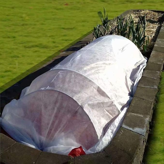 Agfabric Row Cover Warm Worth Floating Covers,1.2oz 10'x100' Plant Blanket Roll Style for Frost Protection,Harsh Weather Resistance&Seed Germination.White