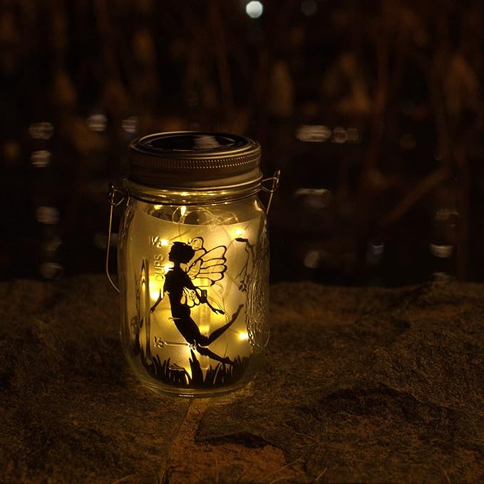 ZNYCYE Mason Jar Solar Lights for Outside, 6 Pack 30Led Fairy Lights Mason Jar Solar Lids Outdoor Waterproof String Lights with Hanger (No Jars) Best for Patio Garden Yard Lawn Decor(Warm White)
