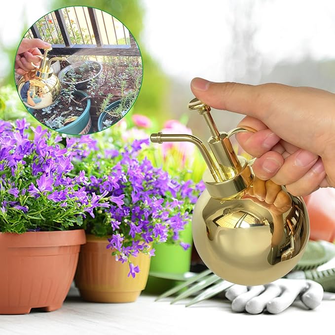 Plant Mister Spray Bottle Stainless steel plant sprayer, small watering can plant spray bottle Modern gardening tools for indoor potted plants watering and spraying