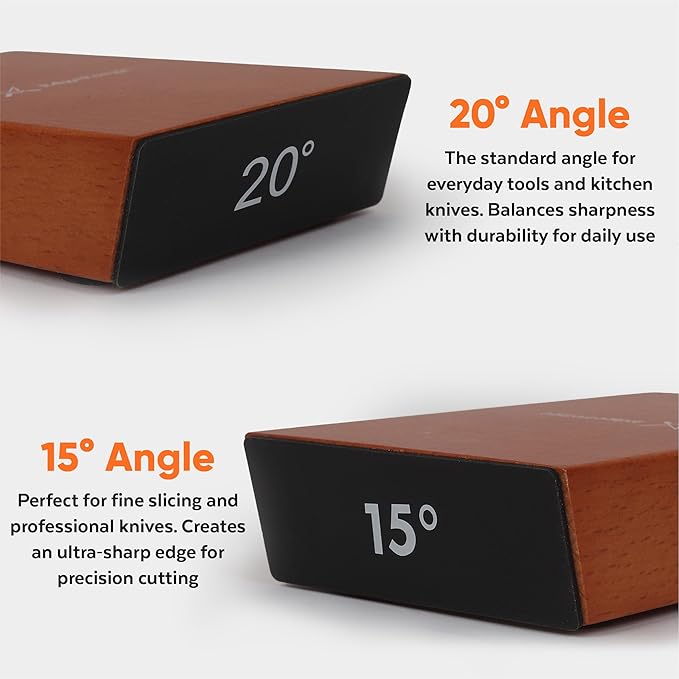 Rolling Knife Sharpener Set with Two Extra Disc, Leather Strop and Stand - Elegant Gift for Chefs & Cooks - Knife Sharpening Kit for Kitchen & Pocket Knives