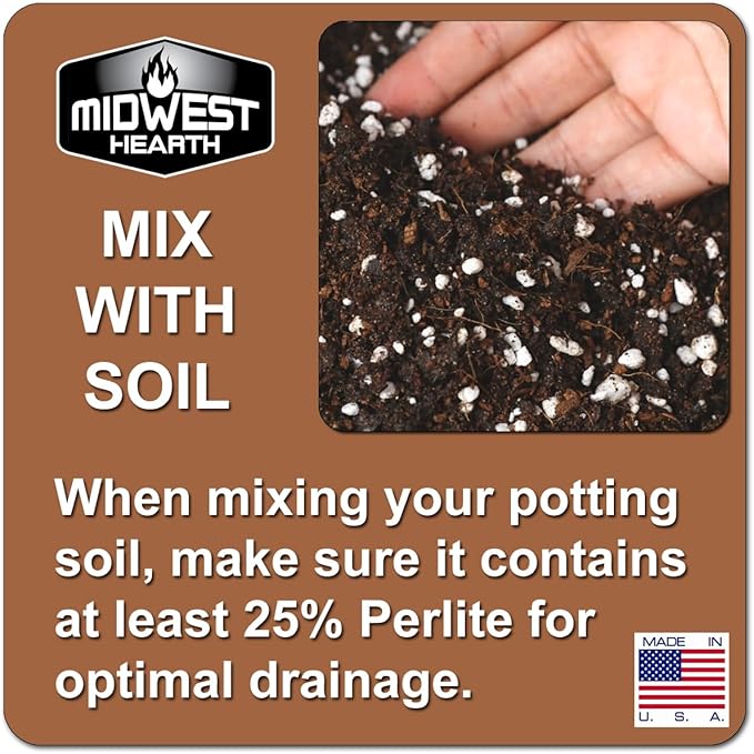 Perlite for Plants Natural Horticultural Soil Amendment (Made in USA) (4 Dry Liters)
