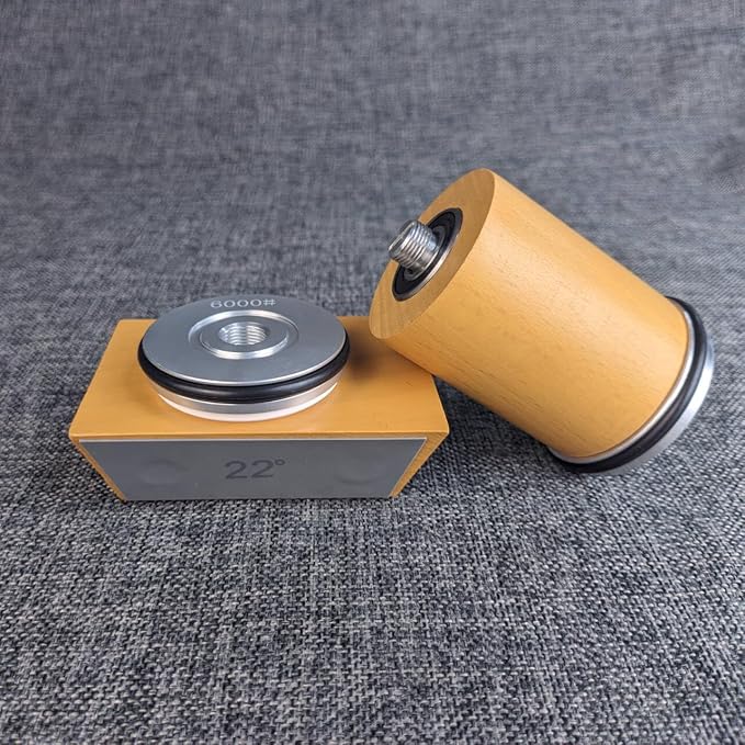 Beige Rolling Knife Sharpener, Rolling Sharpener Tool for Kitchen Knives - Knife Sharpener Kit Offers 15, 20, 18, & 22 Degree Sharpening