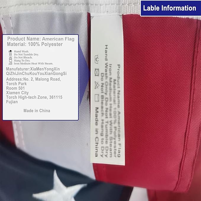 Homissor American Flags for Outside US Flag 4x6 Heavy Duty Outdoor USA Banner Embroidered Stars High Wind All Weather Sewn Stripes Brass Grommets