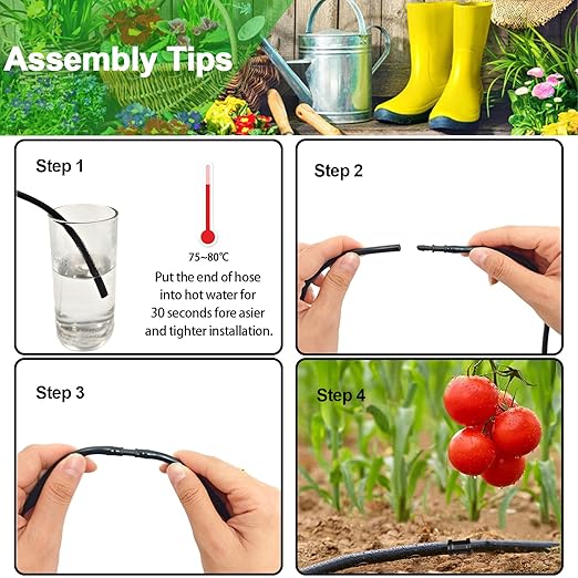 Drip Irrigation Parts, 1/4 Drip Irrigation Fittings Drip Irrigation Kit - Drip Line Connectors 1/4 Barbed Connector Drip Irrigation Connectors Drip Irrigation Fittings 100 Pcs