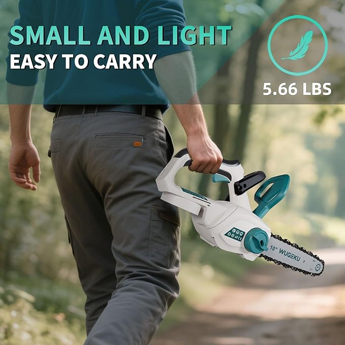 12" & 10" Electric Chainsaw Cordless, Tool Only for Makita Batteries, Brushless Battery Chainsaws - 4 x Chains, Auto Oiler, Tool-Free Chain Tension, Safety Lock(No Battery)